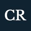 White letters "CR" on a navy background.