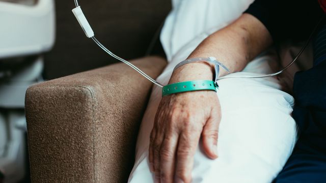 Individual receiving cancer therapy. 