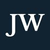 White letters "JW" on a navy background.
